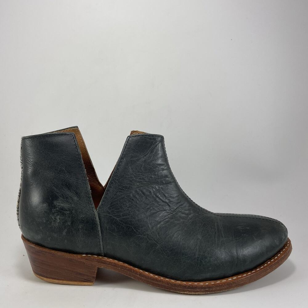 The Root Collective Lee Slip On Booties Womens Size 10 Black Leather Ankle
